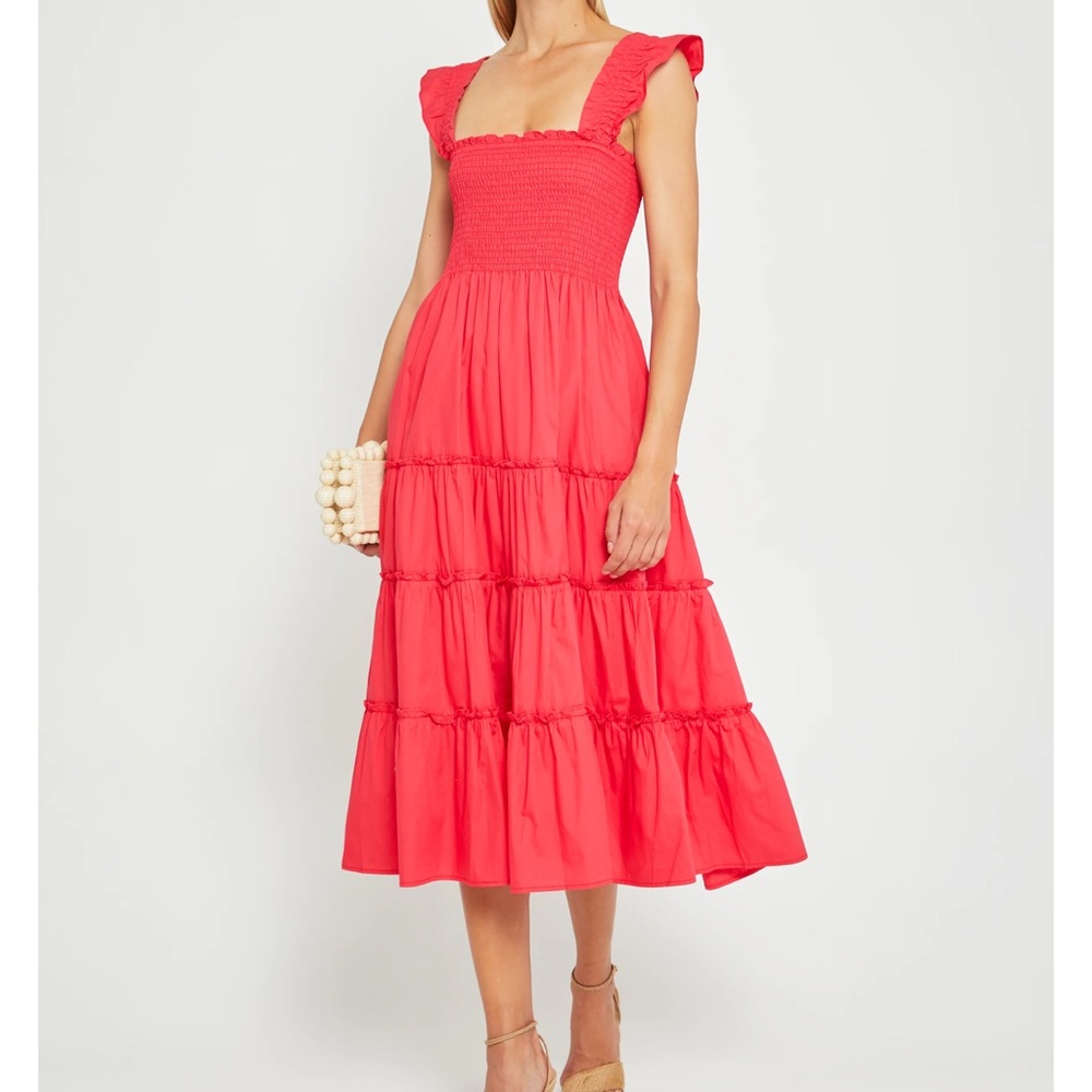 Kourt calypso maxi dress red orange small NWT